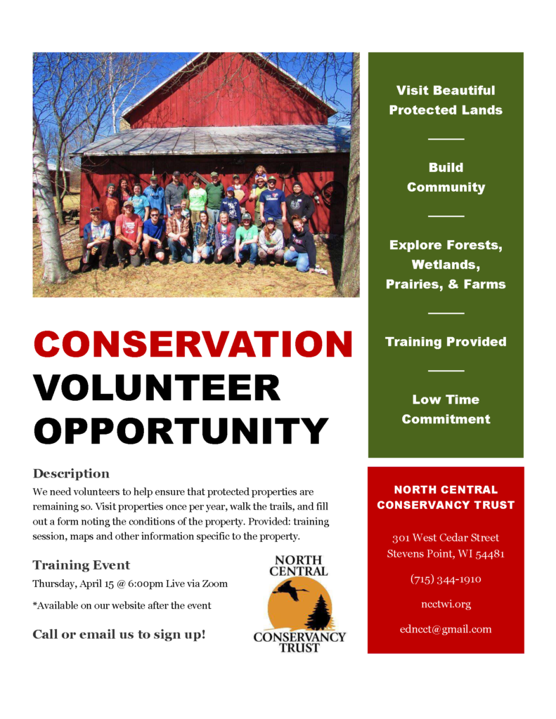 Conservation Easement Volunteers Wanted! Here’s your opportunity!