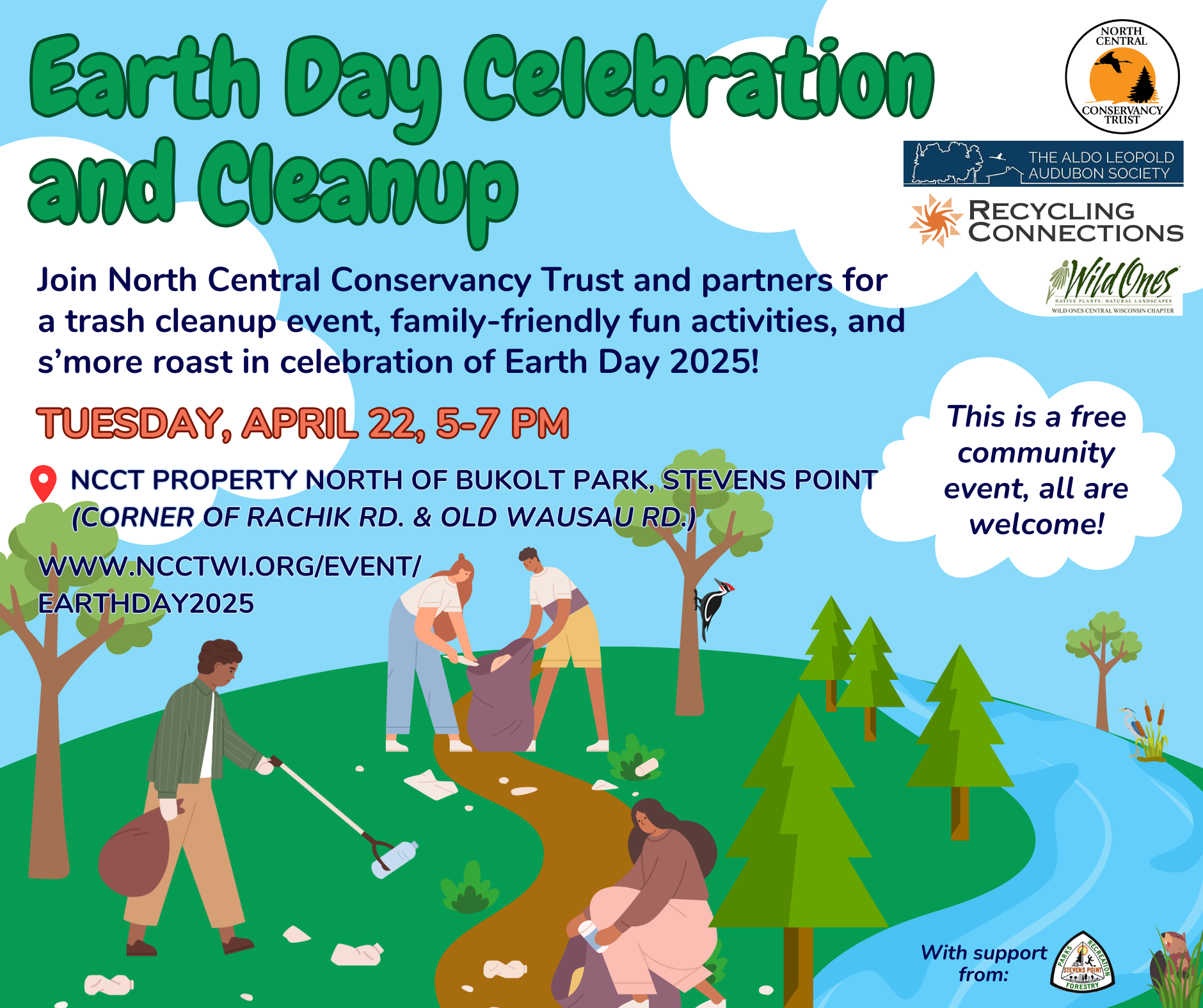 April 22, 2025: Earth Day Celebration and Cleanup Event