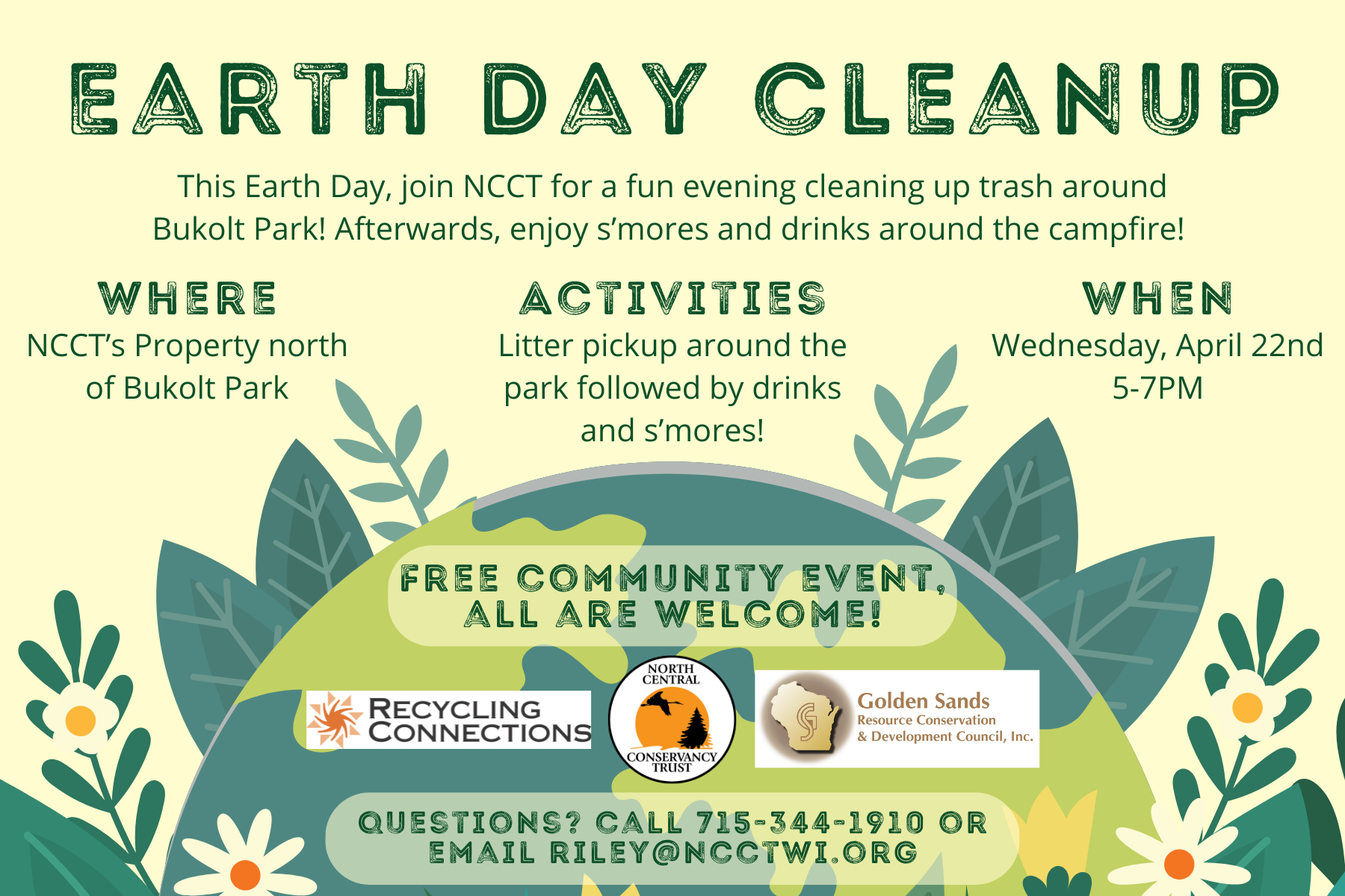 Wednesday, April 22nd, 2026: Earth Day Cleanup