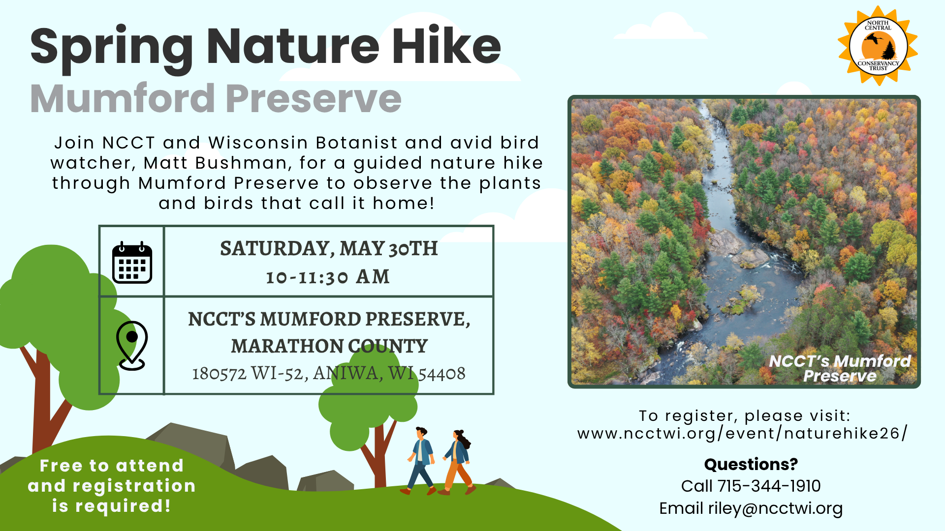 Saturday, May 30th, 2026: Nature Hike at Mumford Preserve