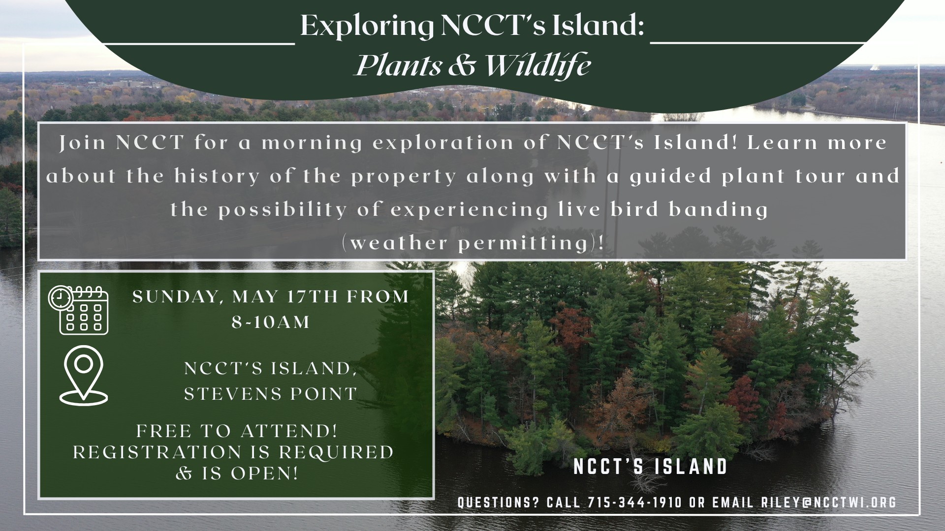 Sunday, May 17th, 2026: Exploring NCCT’s Island: Plants & Wildlife